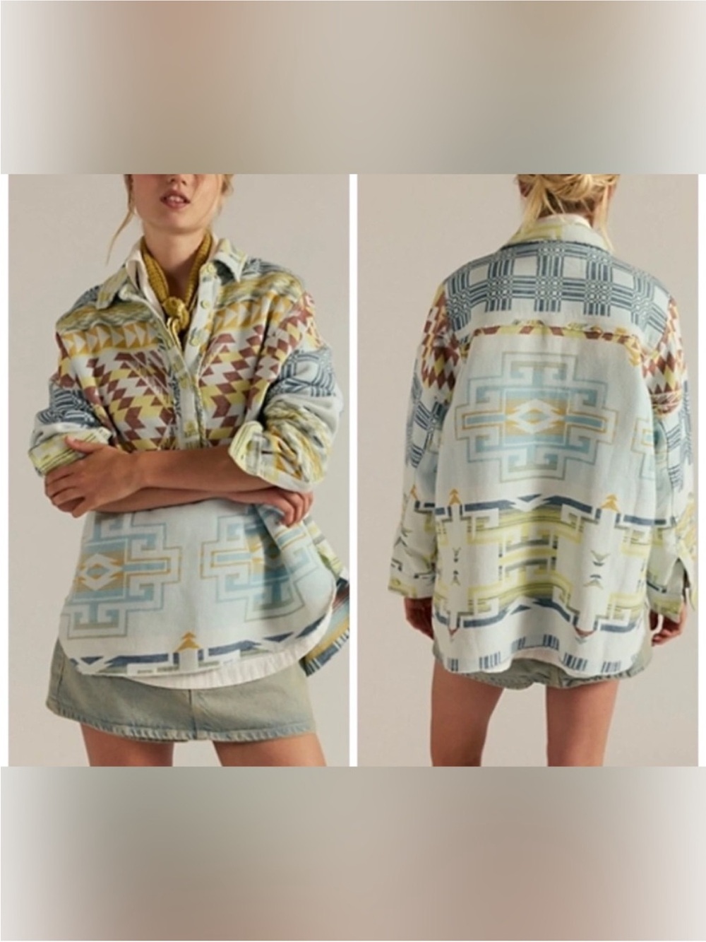NWT Free People We The Free Arizona Sky Pullover - dandelion combo - Small